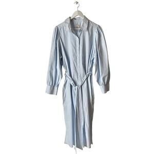 A New Day Blue And White Striped Shirt Dress Size XXL